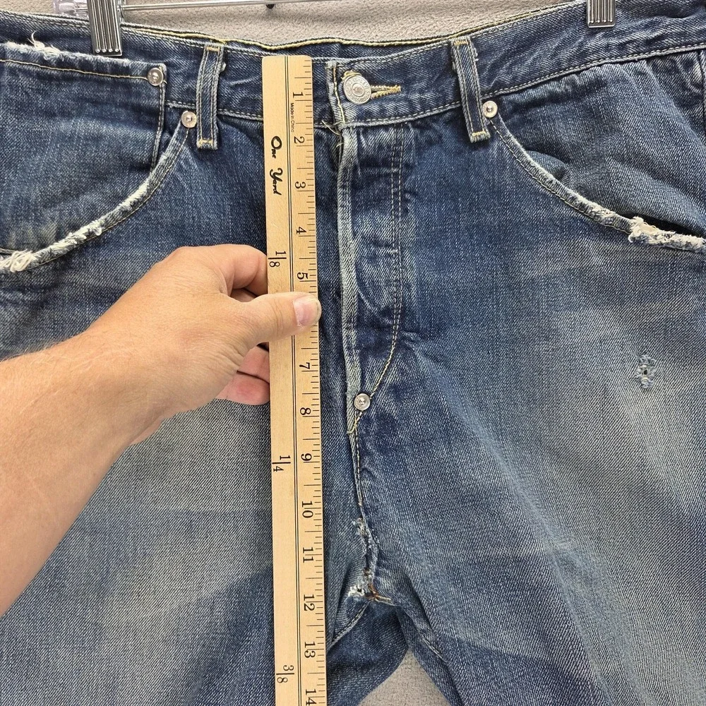 Vintage Levis Engineered Jeans Mens 34x32 Blue Buckle Back Twisted One Pocket